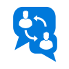 blue icon connect blue icon connect