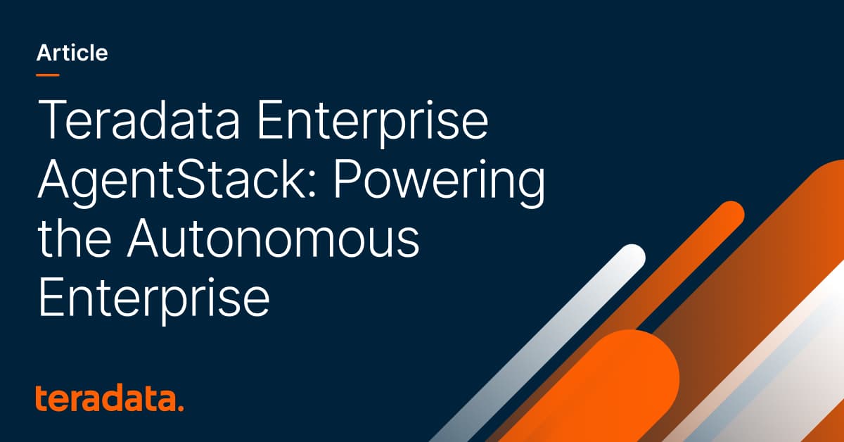 Enterprise AgentStack for Autonomous AI Agents | Teradata