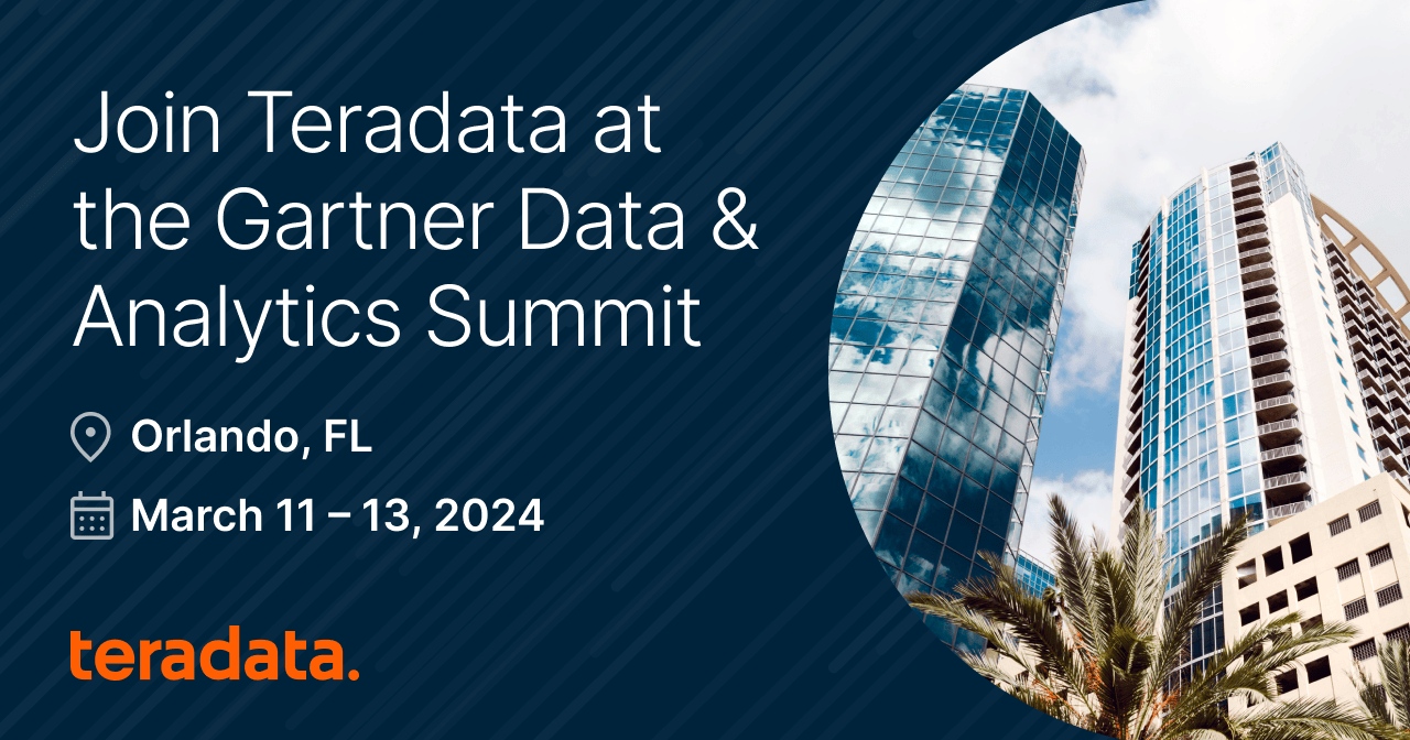 Gartner Data Analytics Summit 2024 Orlando Florida Teradata Gartner data analytics summit 2024 orlando florida teradata