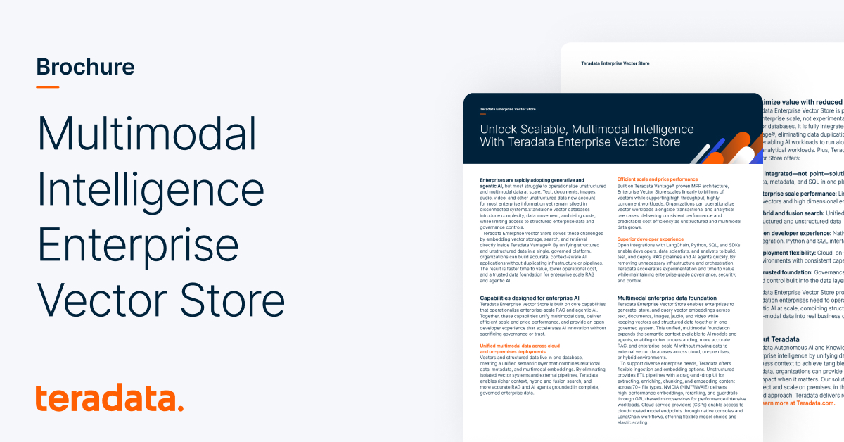 Multimodal Intelligence Enterprise Vector Store | Teradata